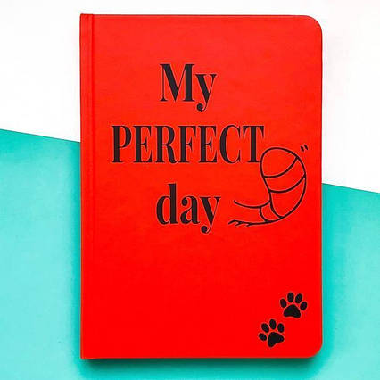 Щоденник планер із котом Хвост і Вуса Diary My perfect day недатована російська мова Червоний