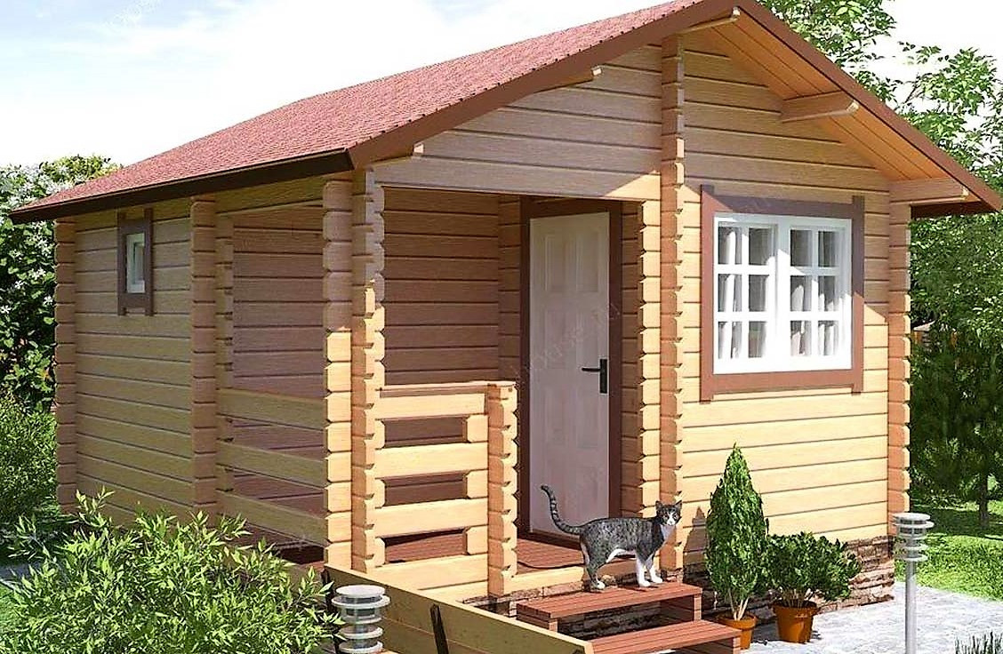 Баня дерев'яна з профільованого бруса 4.0х4.0