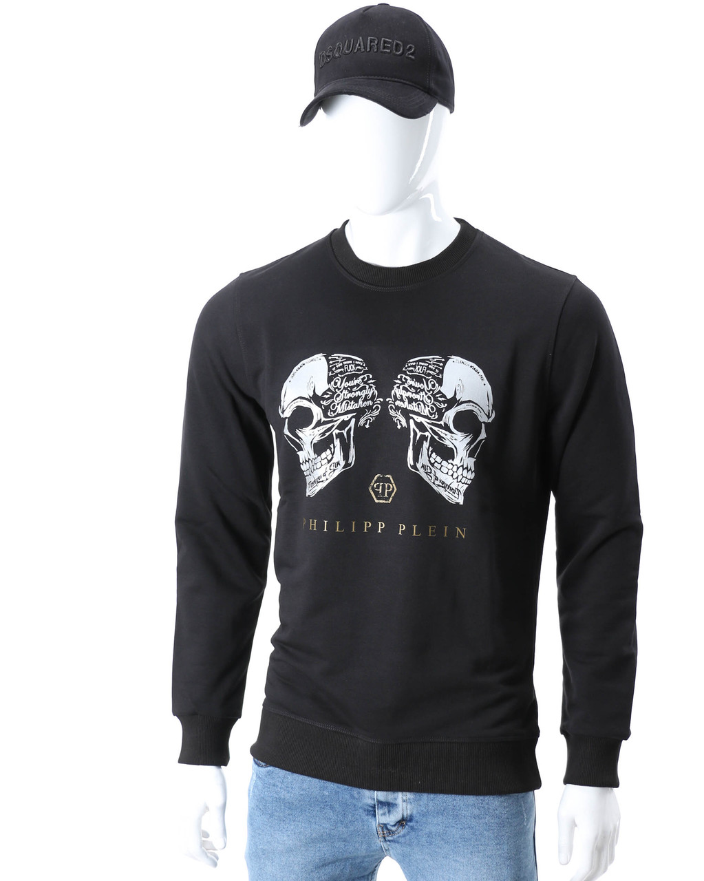 Світшот чоловічий чорний PHILIPP PLEIN "ЧорнеП 2" BLK XXL (Р) 20-557-001