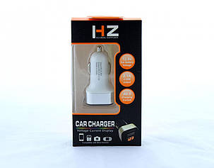 Адаптер CAR (АВТОМОБІЛЬНИЙ) 2 USB HC1/9001 з відображенням напруги, фото 1