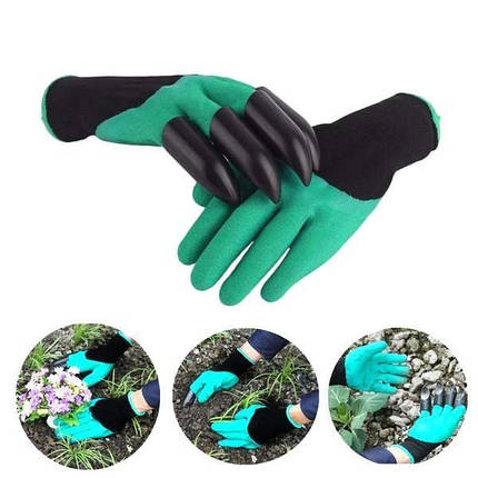 Садові рукавички з пластиковими кігтями Garden Glove (231), фото 1