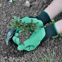 Садові рукавички з пластиковими кігтями Garden Glove (231), фото 2