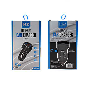 Адаптер CAR (АВТОМОБІЛЬНИЙ) 2 USB HC7 3.1A з відображенням напруги