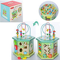 Дерев'яний розвиваючий куб Vi Vi Wood Toy 8в1 Multifunctional Round Beat Box, фото 2