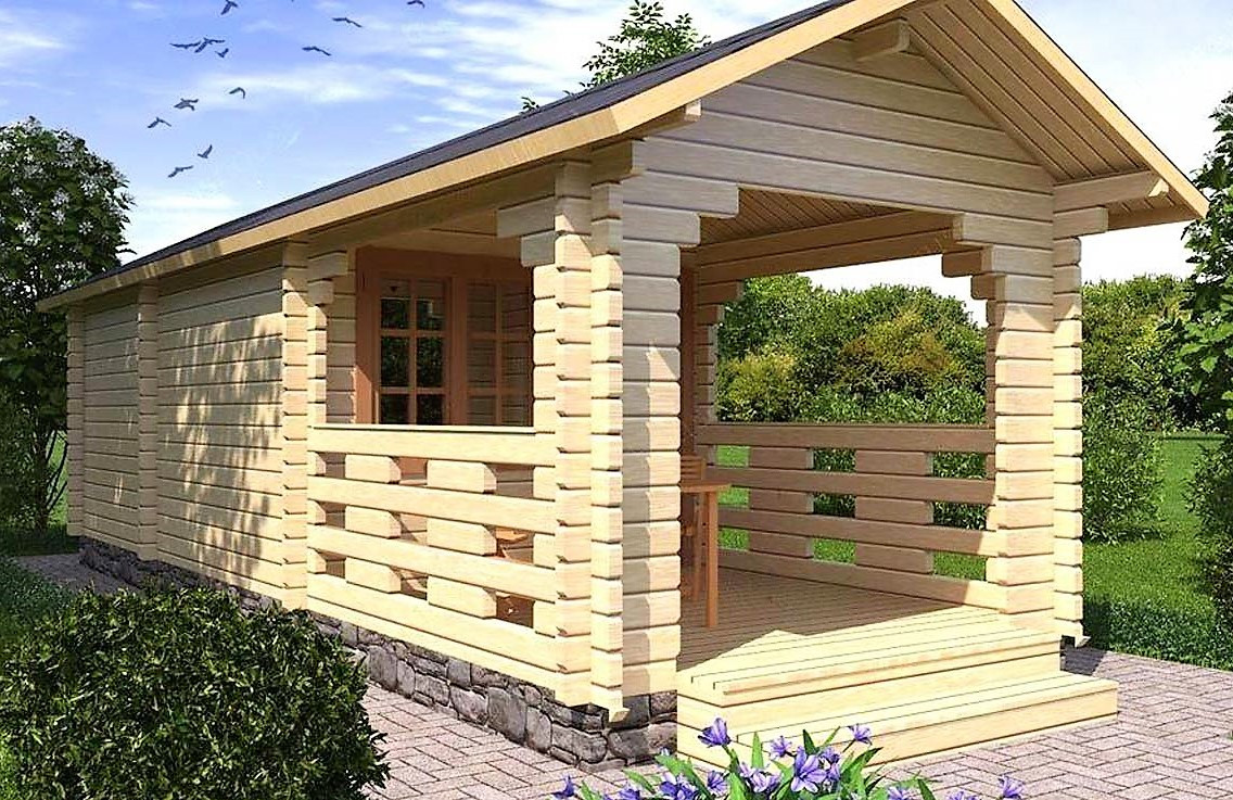 Баня дерев'яна з профільованого бруса 3.0х8.5