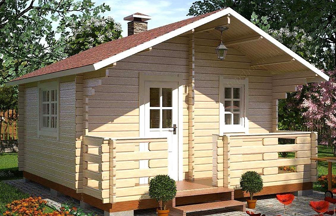 Баня дерев'яна з профільованого бруса 4.5х5.0