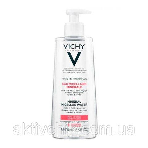Міцелярна Вода з мінералами для чутливої шкіри Vichy Purete Thermale Mineral Micellar Water 400 мл
