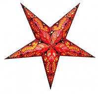 Светильник Звезда картонная 5 лучей RED GANESH ZARI