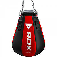 Боксерская груша капля RDX Red New 52 см 12-15 кг черно-красная