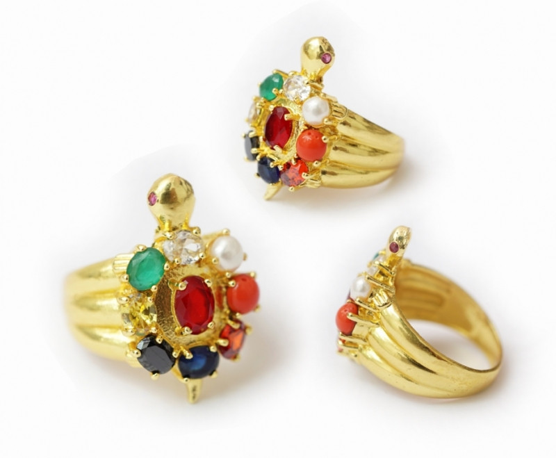 Перстінь із камінням Черепаха