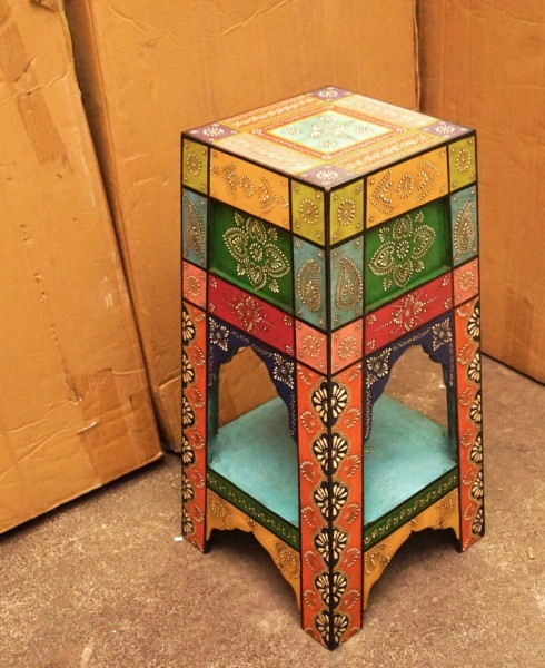 Табурет із полицею з дерева манго Арт.2104 No1