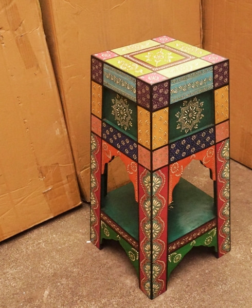 Табурет із полицею з дерева манго Арт.2104 No5