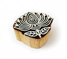 Штамп для батика з червоного дерева середня Лотос