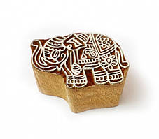 Штамп для батика з червоного дерева середня Слон