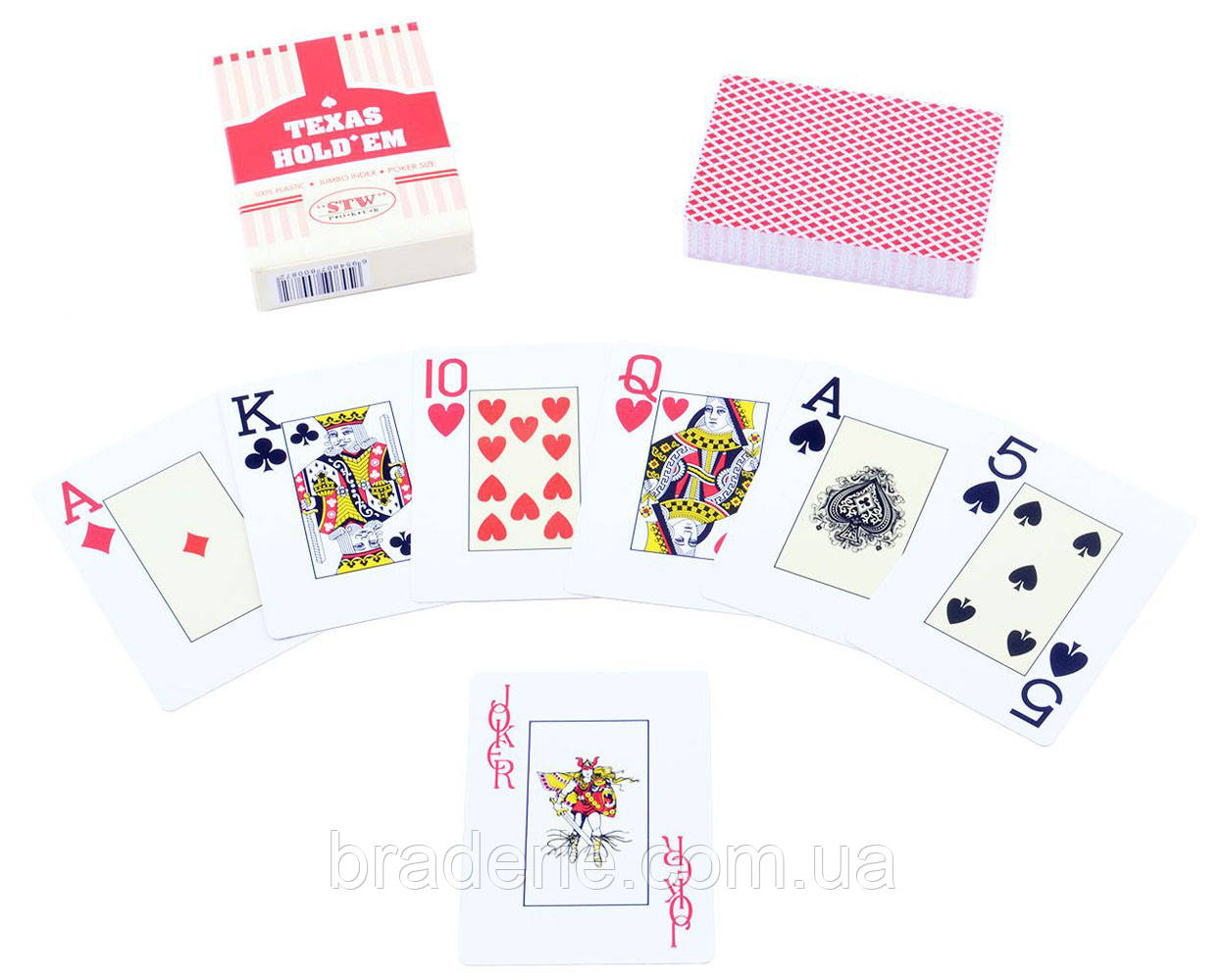 Гральні картки колода 54 штуки Texas Holdem 395-2 пластик