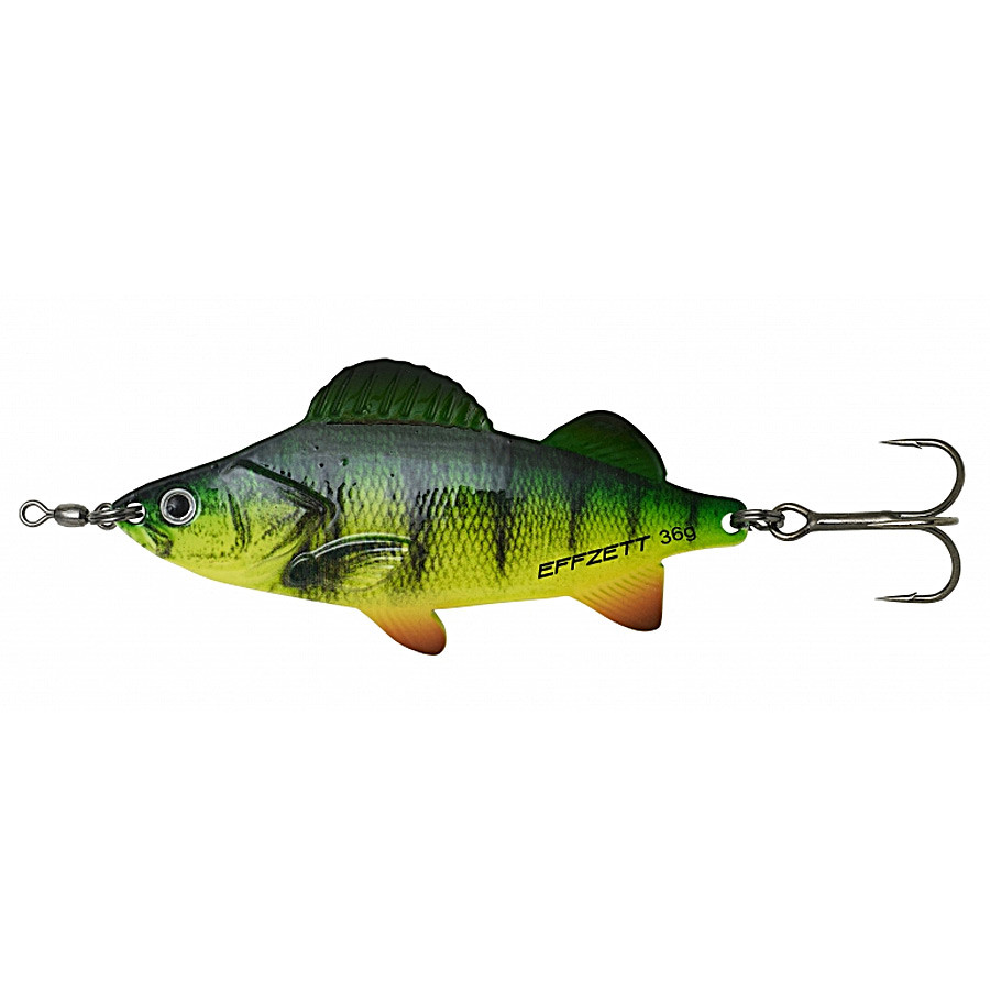 Блешня-коливалка DAM Effzett Perch Spoon 62гр 11см (fire perch UV)