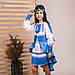 Костюм-вишиванка Moderika Україночка з баскою блакитний 98, фото 3