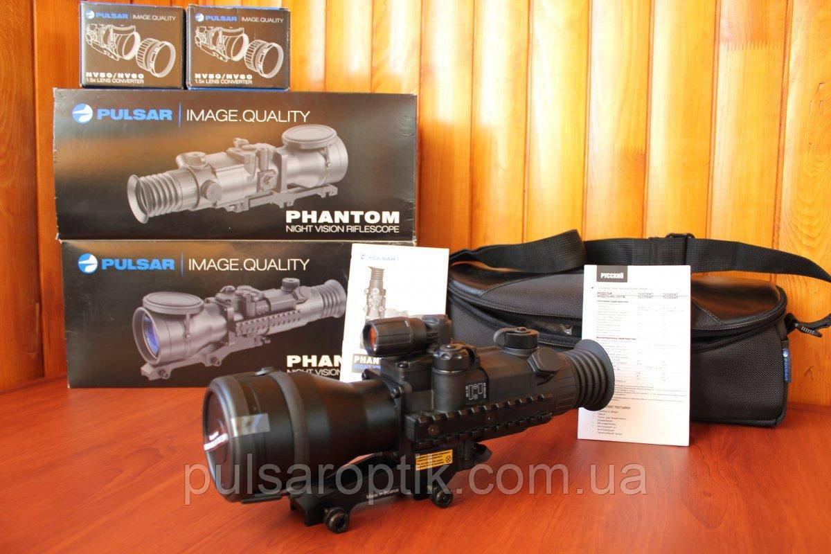 Приціл нічного бачення Pulsar Phantom 4x60 BW Weaver Long (Gen.2+), фото 1