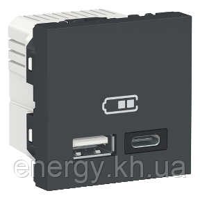 Подвійна USB розетка A+C антр, фото 1