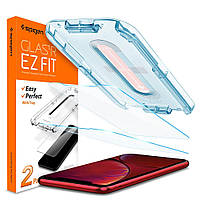 Захисне скло Spigen для iPhone 11 / XR EZ FIT GLAS.tR Screen Protector (2 шт), Clear (064GL25166)