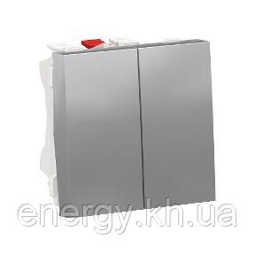 Змін. 2-кл. 2 x сх.6, 10А 2 мод алюм