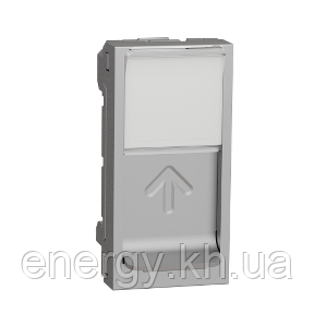 RJ45 накладка 1 модуль алюміній