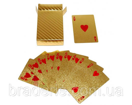 Гральні картки колода 54 штуки Gold 408-7 пластик, фото 2