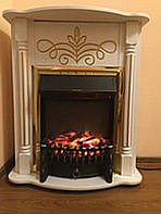 Камінний портал BLT Версаль біла емаль з золотом