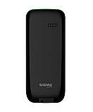 Телефон кнопковий на 2 сім карти з ліхтариком Sigma X-Style 17 Update чорно-зелений, фото 2