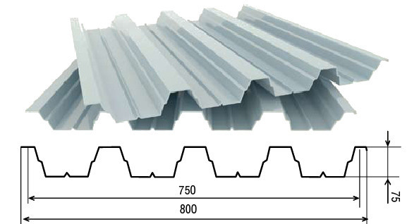 Профнастил Несущий Оцинкованный Н - 75