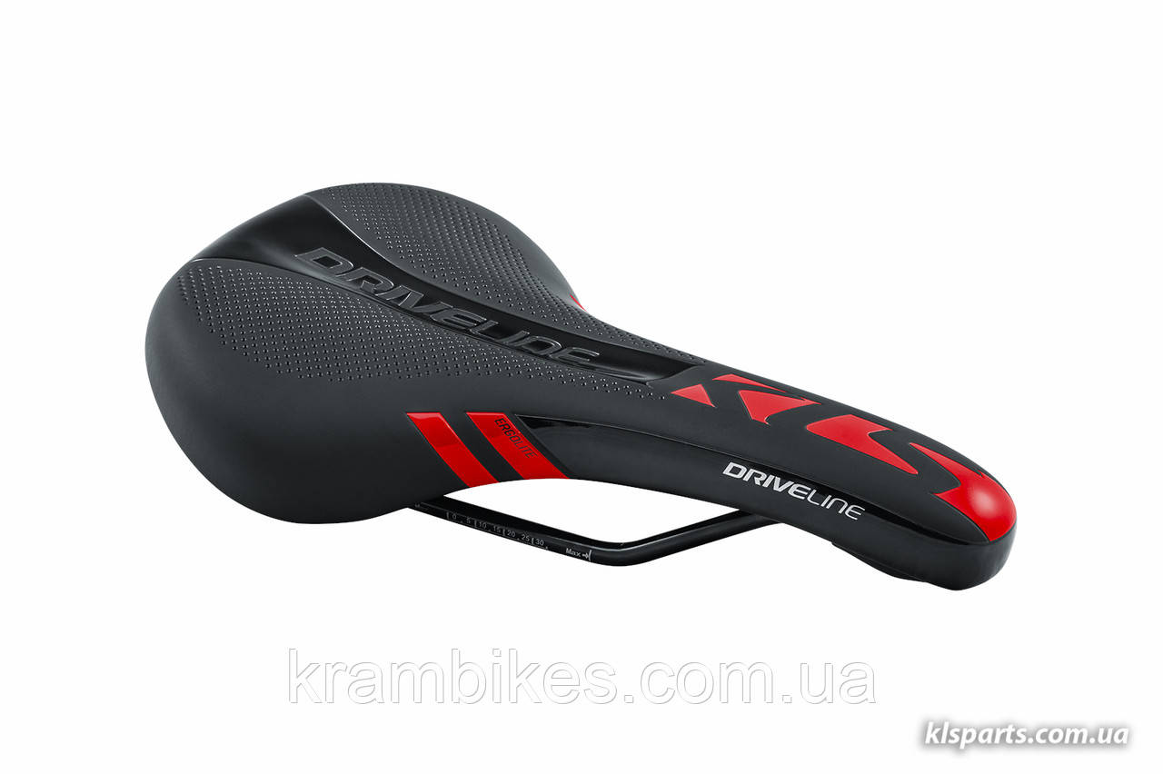 Сідло KLS - Driveline 17 чорний з червоним