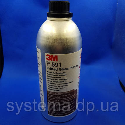 3M P591 Праймер для поліуретанових клеїв і герметиків, чорний (скло, пластик), 1 л, фото 1