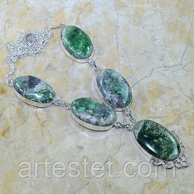 Срібне  намисто  з яшмою Індія, фото 1