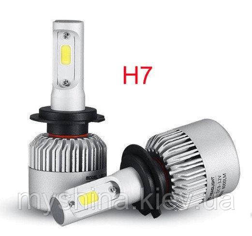Світлодіодна LED лампа головного світла H7 COB 8000Lm 36Watt