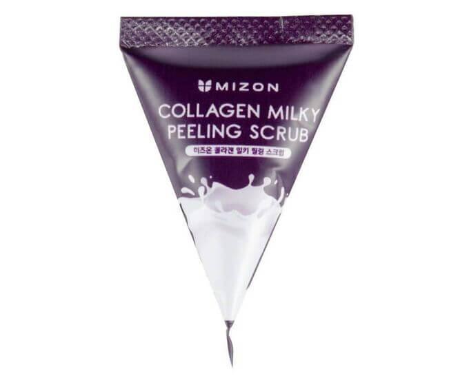 Пілінг-скраб для обличчя з колагеном і молочним білком Mizon Collagen Milky Peeling Scrub 7 г (8809541197499)