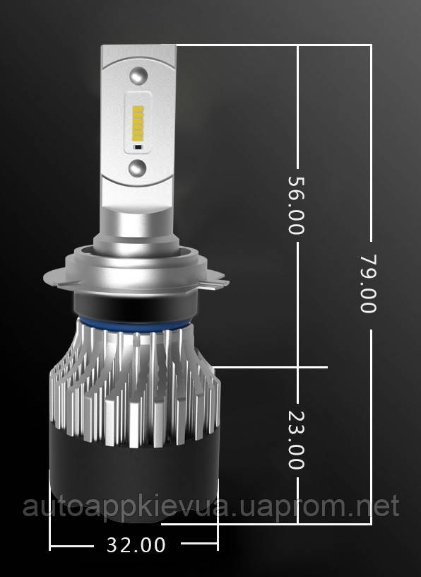 Светодиодные LED лампы головного света 9005 (HB3) KT CSP 8000Lm 70Watt + интеллектуальный контроль температур