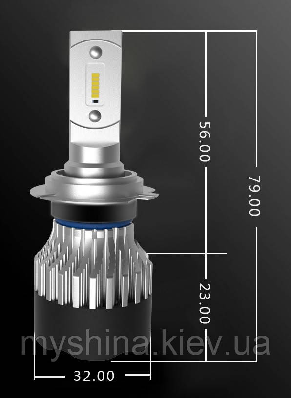 Світлодіодні LED-лампи головного світла 9005 (HB3) KT CSP 8000 Lm 70Watt + інтелектуальний контроль температур