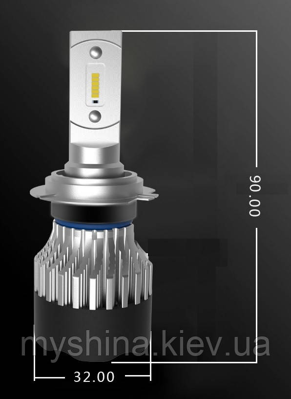 Світлодіодні LED лампи головного світла 9007 (HB5) KT CSP 8000 Lm 70Watt + інтелектуальний контроль температур