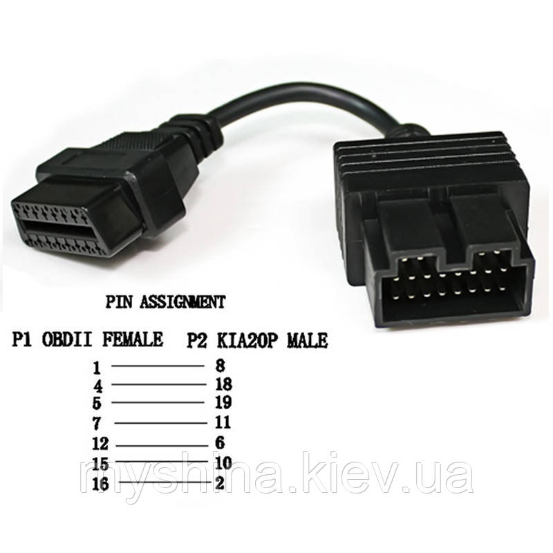 Перехідник OBD для Kia 20pin якісний