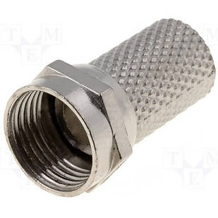 F разъем для кабеля RG-6, накрутной арт.80012 10штук
