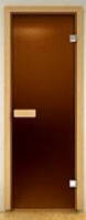 Стеклянная дверь для сауны Украина 80х210 матовая бронза