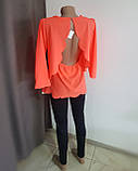 Блуза помаранчева яскрава з відкритою спинкою, фото 9
