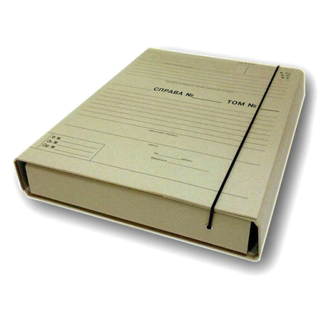 Папка-коробка архівна 40 мм, для нотаріусів, крафт на гумці 320*240 мм, iTEM315\10PR