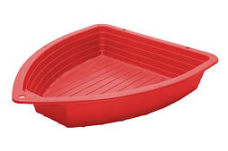 УЦІНКА Дитяча Пісочниця без кришки — човник, 120x100x22 см, червоний, пластик (00-514-2)