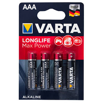 Батарейка Varta Longlife Max Power LR3 (AAA) 4 штуки