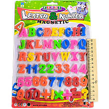Магнітна абетка "Англійський алфавіт + цифри" середні літери
