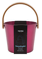 Ведро для сауны 5 л Rento алюминий брусника 227176