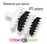 Зажимы-крабики для волос SPL 905051 черные, упаковка 12 шт