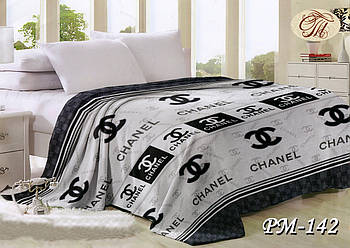 Плед з флісу Шанелька біла (140*210)