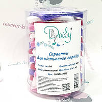 Серветки 6х6 см Doily® (400 шт в тубусі) зі спанбонд 45 г/м2 Колір: різнокольорові/colorful